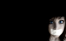 women eyes minimalistic blue eyes tape big eyes 1280x1024 wallpaper 